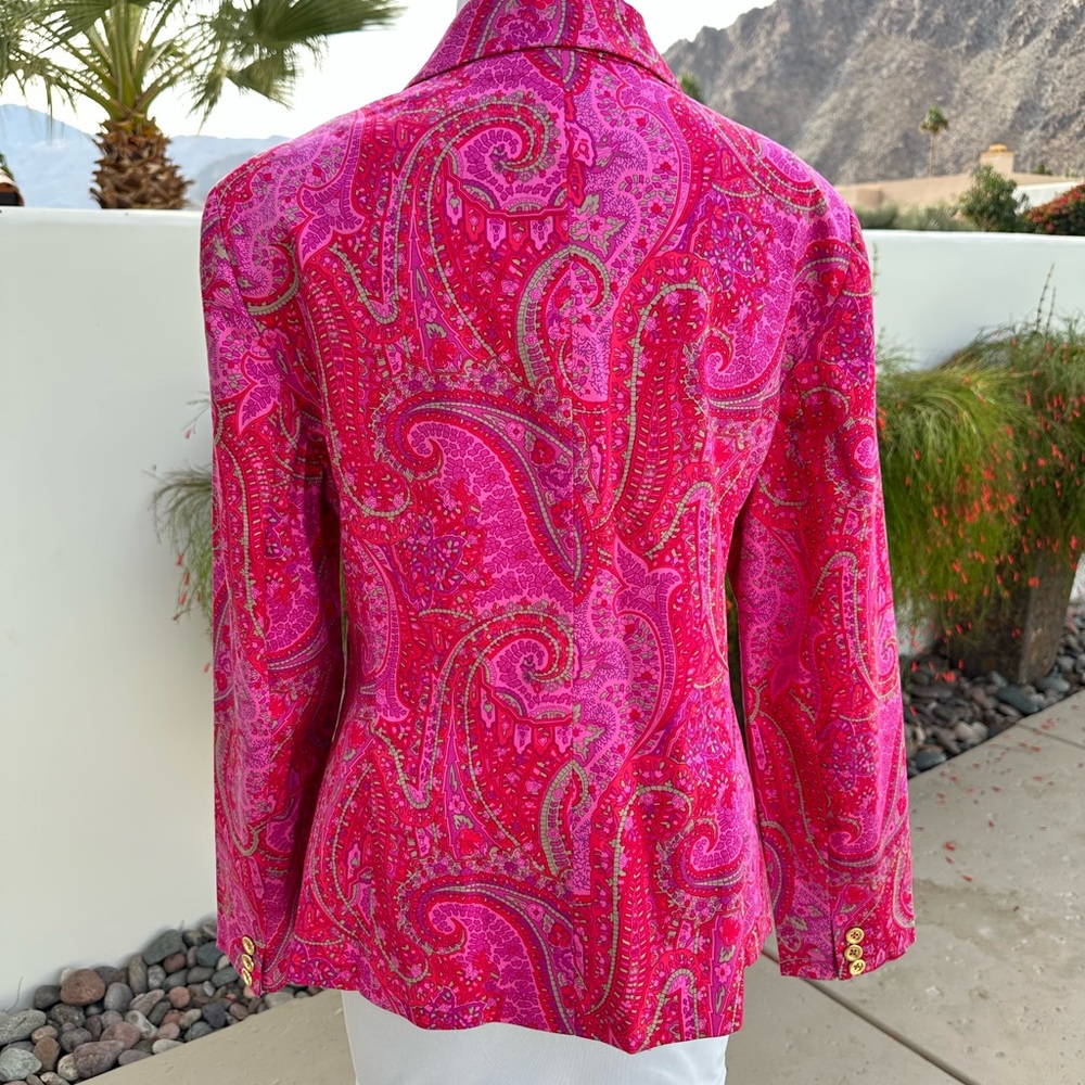 Jones New York Vibrant Pink Paisley Blazer - Picture 3 of 4